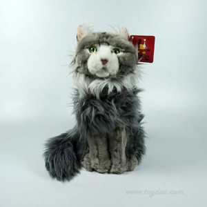 豪華な灰色の野生動物のおもちゃ猫 